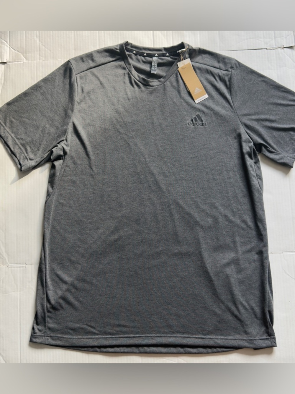 adidas Men's Dark Gray Athletic Short Sleeve Tee